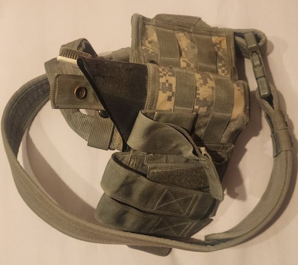 Vapor Tactical Spec‑Ops Holster on Duty Belt Rig – ACU – USGI Style